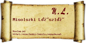 Misolszki László névjegykártya